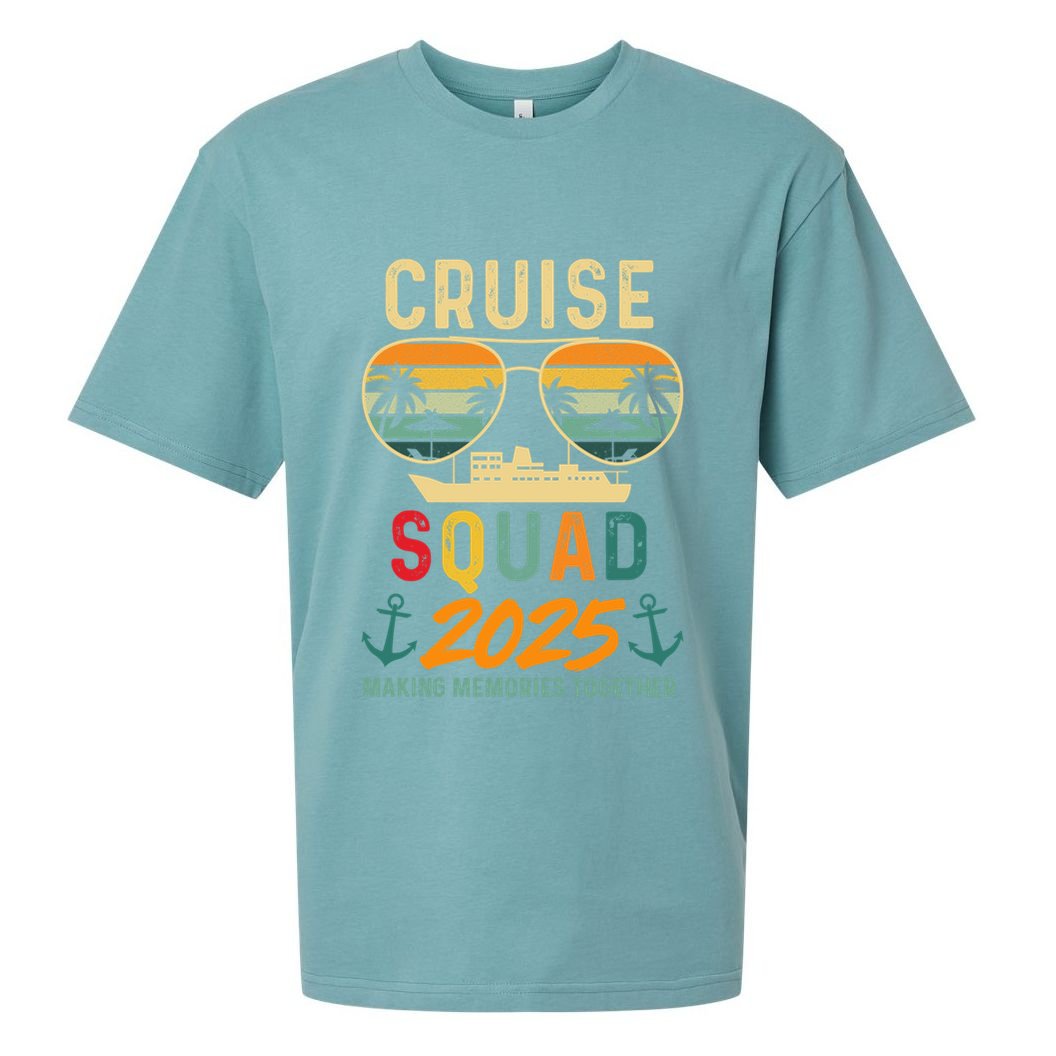 Cruise Squad 2025 Family Vacation Matching Group Summer Gift Sueded Cloud Jersey T-Shirt