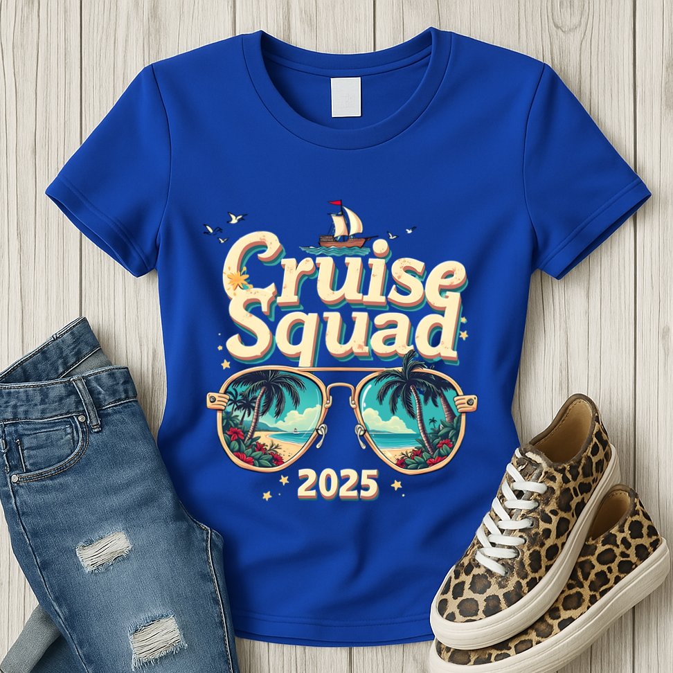 Cruise Squad 2025 Family Vacation Trip Summer Memories Cute Gift Womens T-Shirt