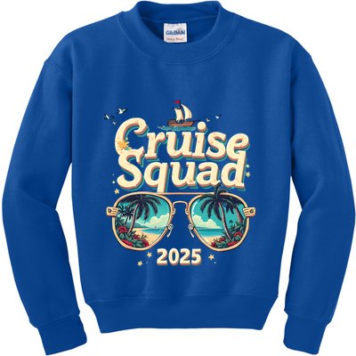 Cruise Squad 2025 Family Vacation Trip Summer Memories Cute Gift Kids Sweatshirt