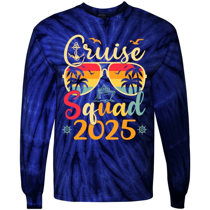 Cruise Squad 2025 Summer Vacation Matching Family Cruise Tie-Dye Long Sleeve Shirt