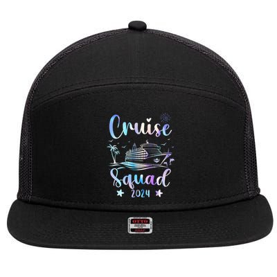 Cruise Squad 2024 Matching Family Vacation 7 Panel Mesh Trucker Snapback Hat