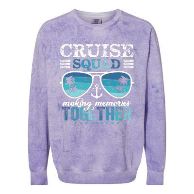 Cruise Squad 2025 Making Memories Together Trip Vacation Colorblast Crewneck Sweatshirt