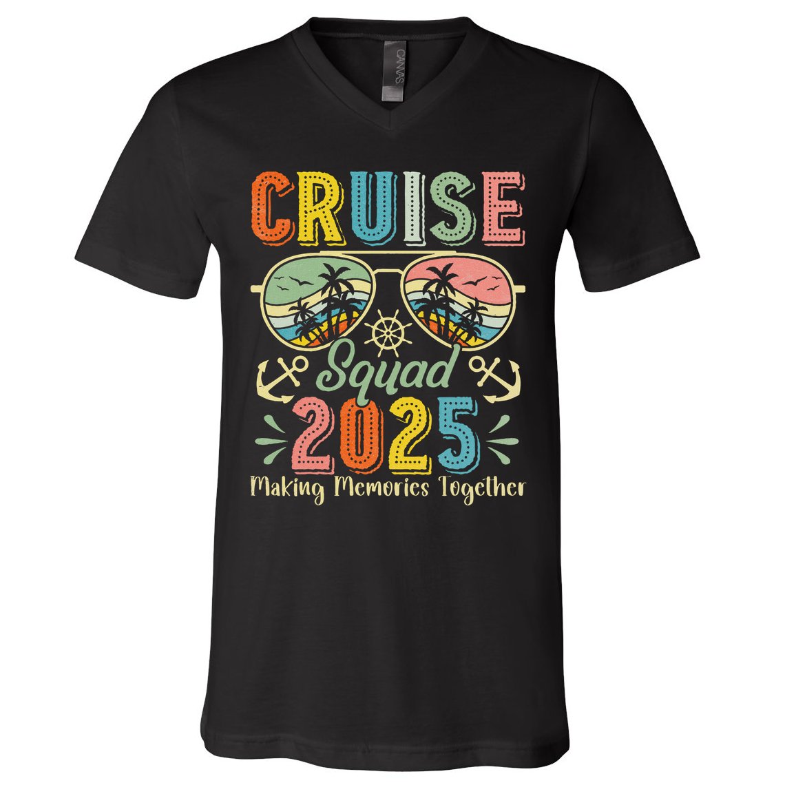 Cruise Squad 2025 Family Group Matching Summer Vacation V-Neck T-Shirt
