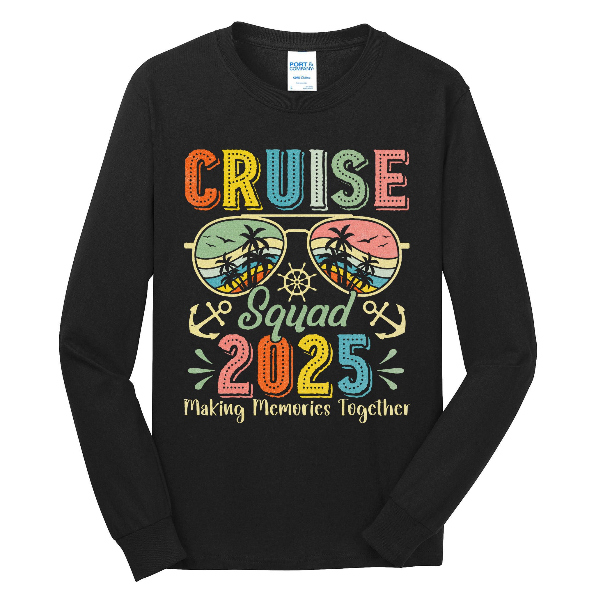 Cruise Squad 2025 Family Group Matching Summer Vacation Tall Long Sleeve T-Shirt
