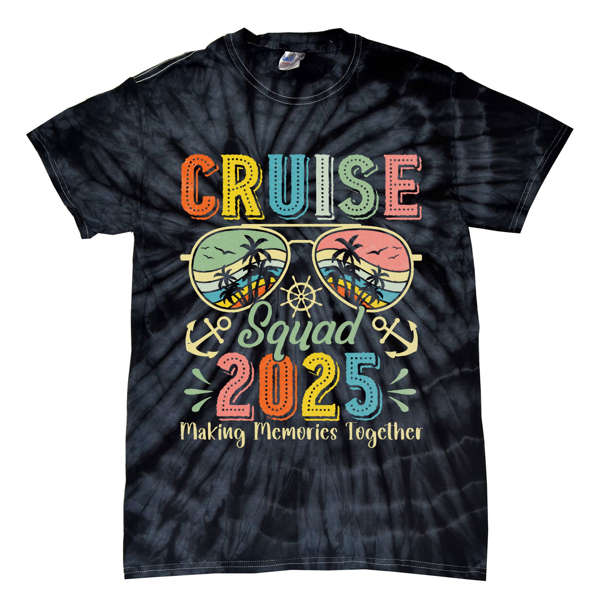 Cruise Squad 2025 Family Group Matching Summer Vacation Tie-Dye T-Shirt