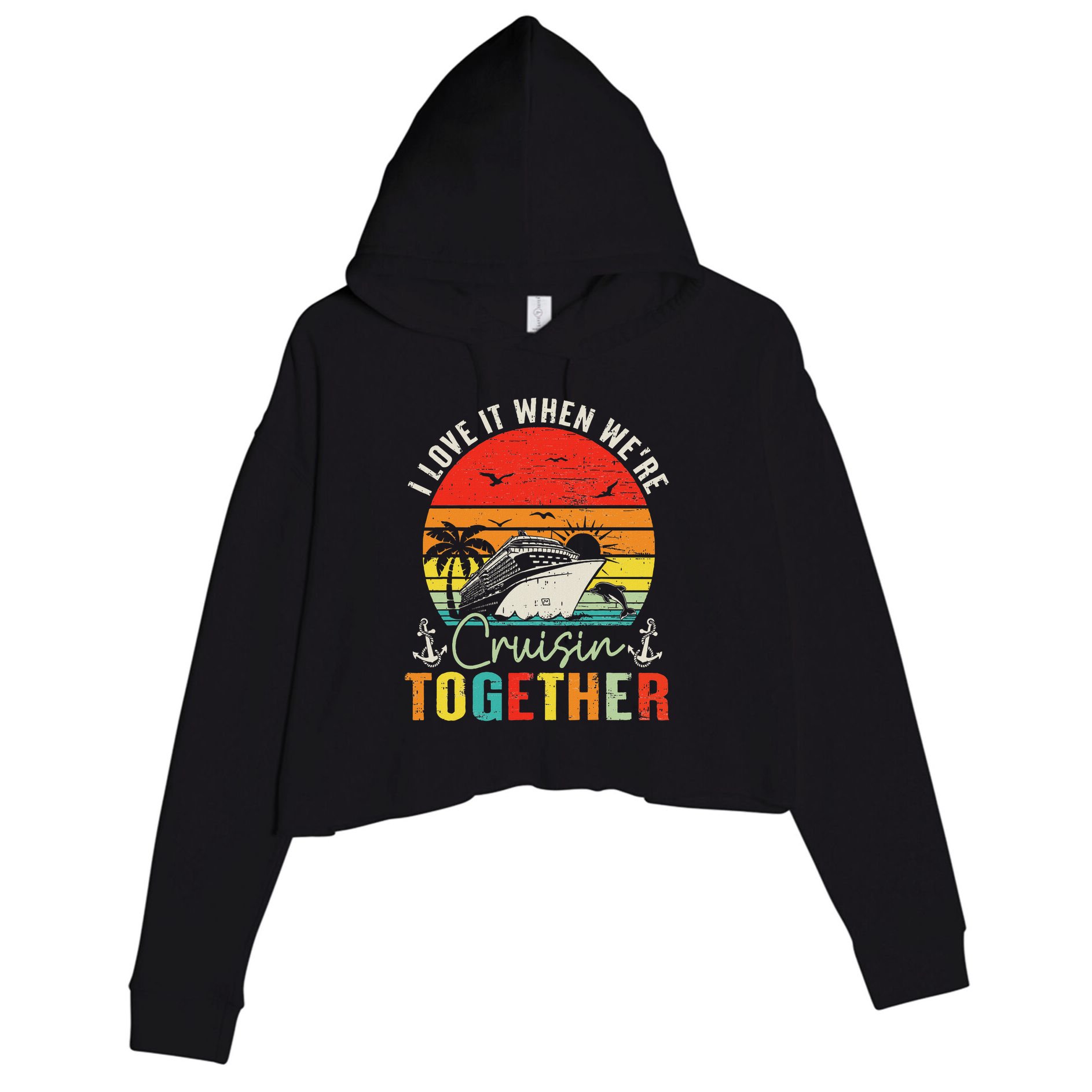 Cruise Squad 2025 Outfits Friends Family Couples Matching Crop Fleece Hoodie