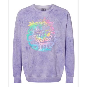 Cruise Squad 2024 Tropical Vacation Colorblast Crewneck Sweatshirt