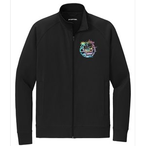 Cruise Squad 2024 Tropical Vacation Stretch Full-Zip Cadet Jacket