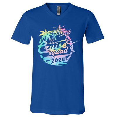 Cruise Squad 2024 Tropical Vacation V-Neck T-Shirt