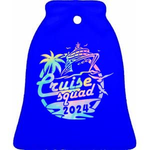 Cruise Squad 2024 Tropical Vacation Ceramic Bell Ornament