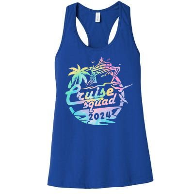 Cruise Squad 2024 Tropical Vacation Women's Racerback Tank