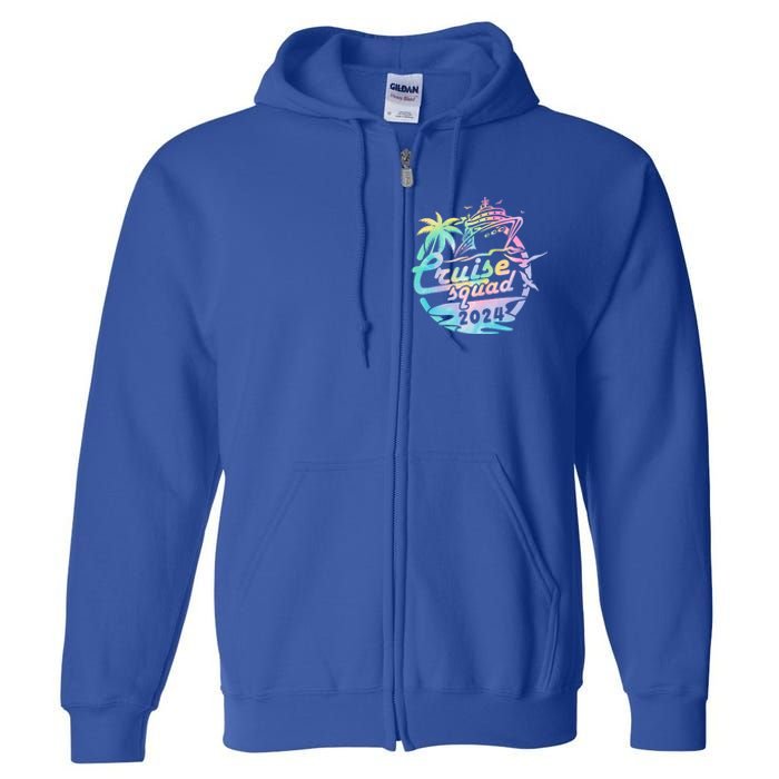 Cruise Squad 2024 Tropical Vacation Full Zip Hoodie