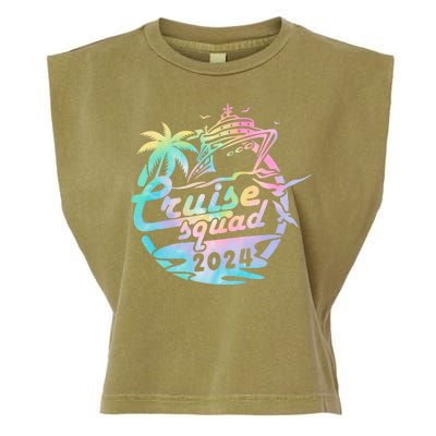 Cruise Squad 2024 Tropical Vacation Garment-Dyed Women's Muscle Tee