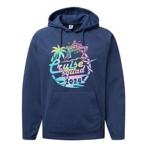 Cruise Squad 2024 Tropical Vacation Performance Fleece Hoodie