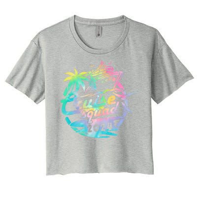 Cruise Squad 2024 Tropical Vacation Women's Crop Top Tee