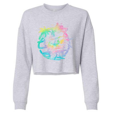 Cruise Squad 2024 Tropical Vacation Cropped Pullover Crew