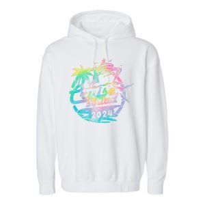 Cruise Squad 2024 Tropical Vacation Garment-Dyed Fleece Hoodie