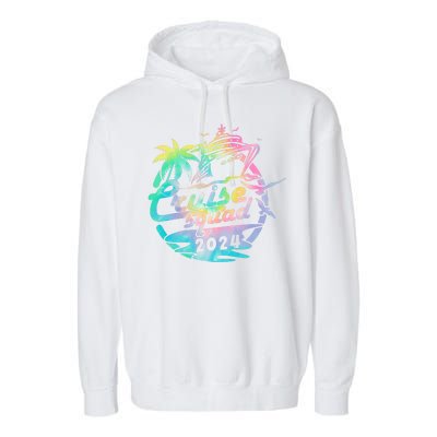 Cruise Squad 2024 Tropical Vacation Garment-Dyed Fleece Hoodie