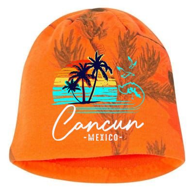 Cancun Souvenir 2024 Mexico Vacation Matching Family Group Kati - Camo Knit Beanie