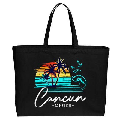 Cancun Souvenir 2024 Mexico Vacation Matching Family Group Cotton Canvas Jumbo Tote