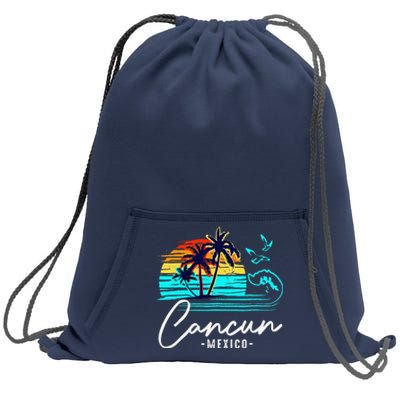 Cancun Souvenir 2024 Mexico Vacation Matching Family Group Sweatshirt Cinch Pack Bag