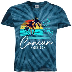 Cancun Souvenir 2024 Mexico Vacation Matching Family Group Kids Tie-Dye T-Shirt