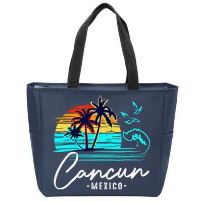 Cancun Souvenir 2024 Mexico Vacation Matching Family Group Zip Tote Bag