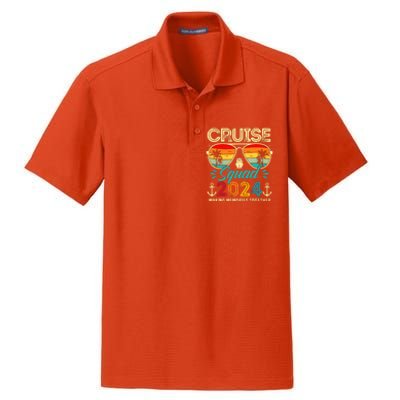 Cruise Squad 2024 Family Group Matching Summer Vacation Dry Zone Grid Polo