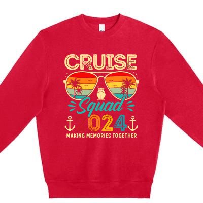 Cruise Squad 2024 Family Group Matching Summer Vacation Premium Crewneck Sweatshirt