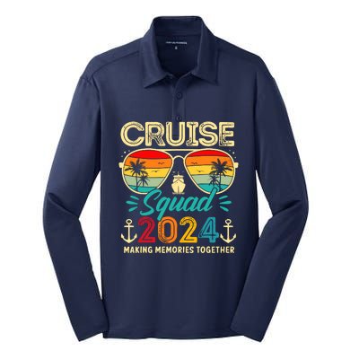 Cruise Squad 2024 Family Group Matching Summer Vacation Silk Touch Performance Long Sleeve Polo