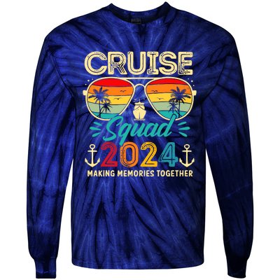 Cruise Squad 2024 Family Group Matching Summer Vacation Tie-Dye Long Sleeve Shirt