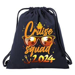 Cruise Squad 2024 Family Friends Vacation Drawstring Bag