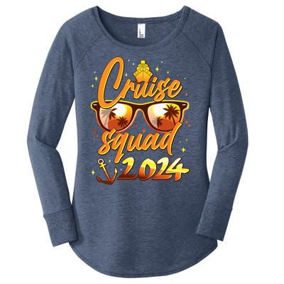 Cruise Squad 2024 Family Friends Vacation Women's Perfect Tri Tunic Long Sleeve Shirt