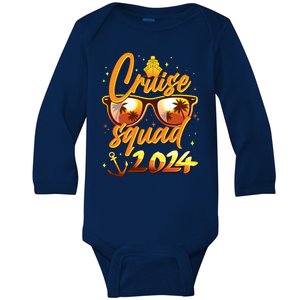 Cruise Squad 2024 Family Friends Vacation Baby Long Sleeve Bodysuit