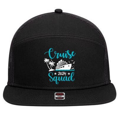 Cruise SQuad 2024 Family Matching Vacation Group Trip Party 7 Panel Mesh Trucker Snapback Hat