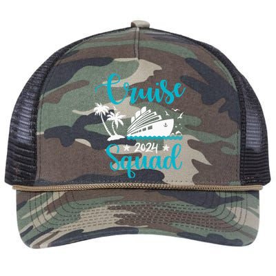 Cruise SQuad 2024 Family Matching Vacation Group Trip Party Retro Rope Trucker Hat Cap