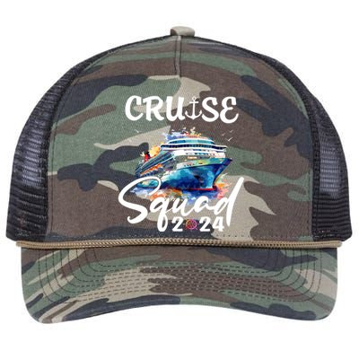 Cruise Squad 2024 Matching Family Cruise Trip Retro Rope Trucker Hat Cap