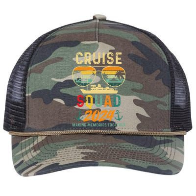 Cruise Squad 2024 Family Vacation Matching Group Summer Retro Rope Trucker Hat Cap