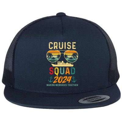 Cruise Squad 2024 Family Vacation Matching Group Summer Flat Bill Trucker Hat