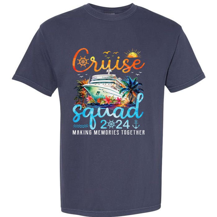 Cruise Squad 2024 Family Group Matching Summer Vacation Garment-Dyed Heavyweight T-Shirt