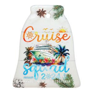 Cruise Squad 2024 Family Group Matching Summer Vacation Ceramic Bell Ornament