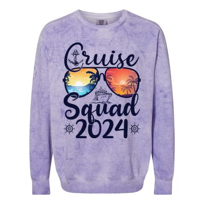 Cruise Squad 2024 Summer Vacation Matching Family Cruise Colorblast Crewneck Sweatshirt