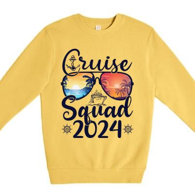 Cruise Squad 2024 Summer Vacation Matching Family Cruise Premium Crewneck Sweatshirt