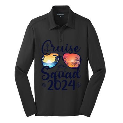 Cruise Squad 2024 Summer Vacation Matching Family Cruise Silk Touch Performance Long Sleeve Polo