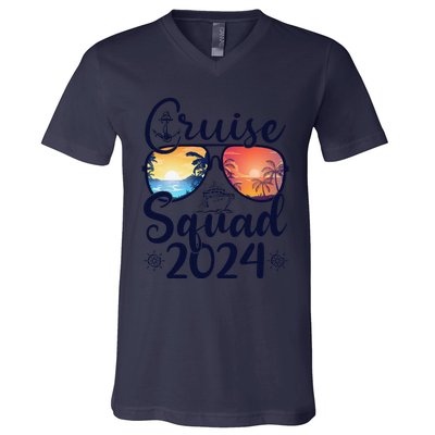 Cruise Squad 2024 Summer Vacation Matching Family Cruise V-Neck T-Shirt