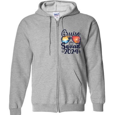 Cruise Squad 2024 Summer Vacation Matching Family Cruise Full Zip Hoodie