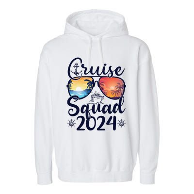 Cruise Squad 2024 Summer Vacation Matching Family Cruise Garment-Dyed Fleece Hoodie