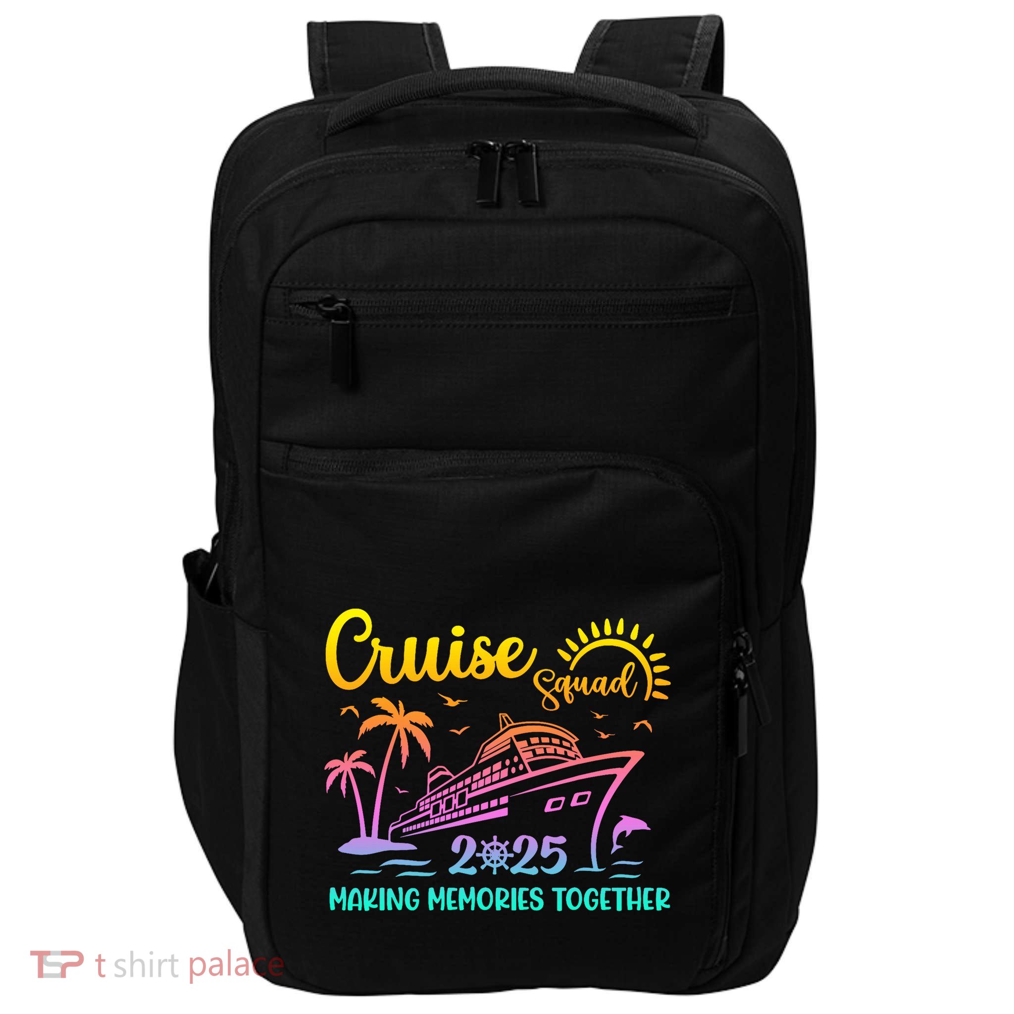 Cruise Squad 2025 Family Friends Vacation Matching Group Impact Tech Backpack