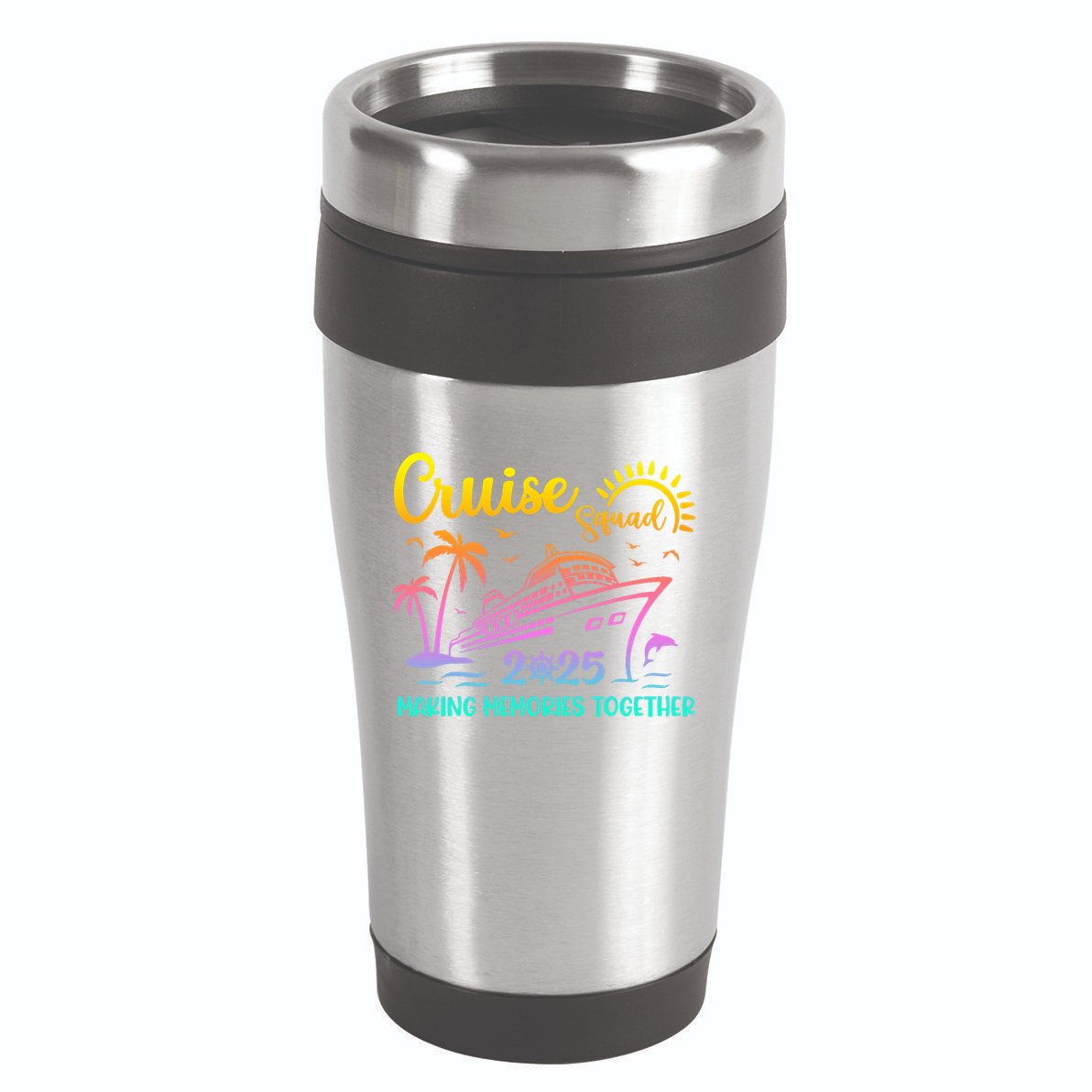 Cruise Squad 2025 Family Friends Vacation Matching Group 16oz Travel Tumbler