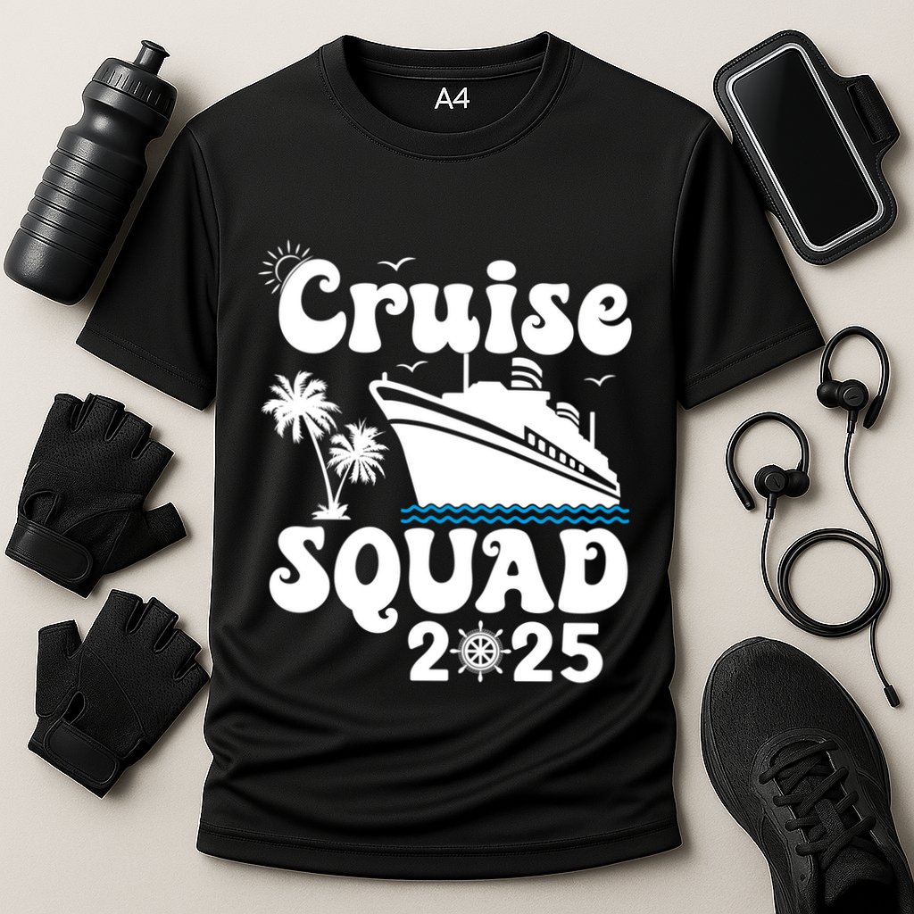 Cruise Squad 2025 Family Group Matching Cruising Vacation Funny Gift Cooling Performance Crew T-Shirt